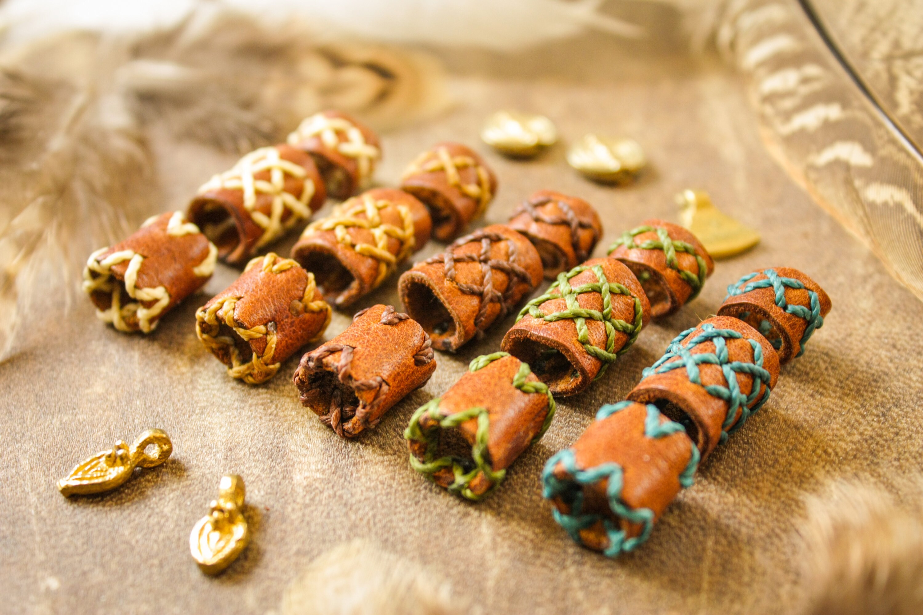 Leather Dread Beads Loc Jewelry Leather Dreadbead Dreadlock | Etsy