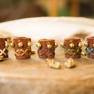 Leather Dreadlock Beads - Loc Jewelry Leather Dreadbead Dread Bead ...