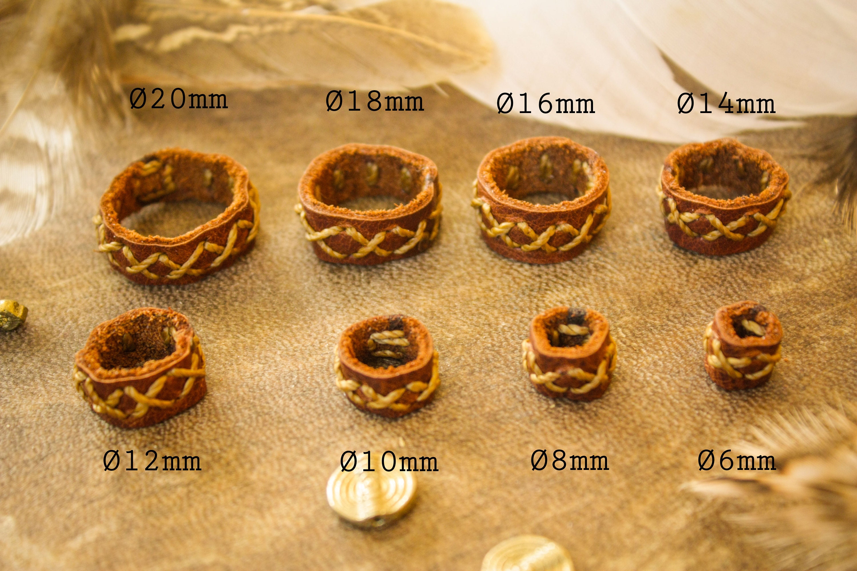 Leather Dread Beads Loc Jewelry Leather Dreadbead Dreadlock | Etsy