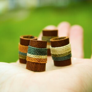 Leather Dread Beads - Loc Jewelry Leather Dreadbead Dreadlock Bead ...