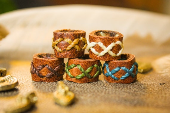 Leather Dread Beads Simple Loc Jewelry Leather Dreadbead - Etsy