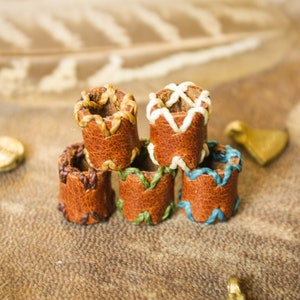 Leather Dread Beads - Loc Jewelry Leather Dreadbead Dreadlock Bead ...