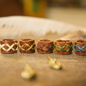 Leather Dread Beads - Simple Loc Jewelry Leather Dreadbead Dreadlock ...