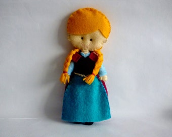 Disney Princess Anna Inspired Felt Doll