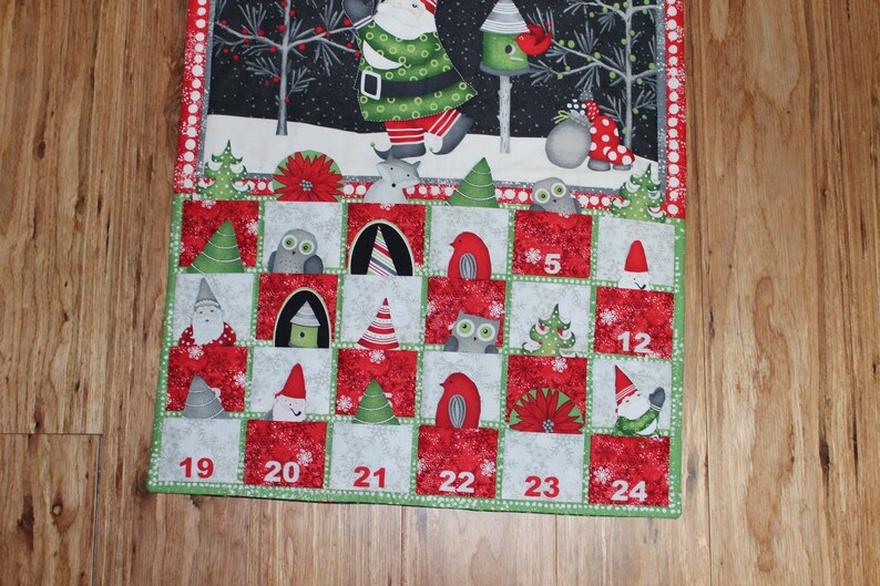 Happy Gnome Fabric Advent Calendar With Storage Bag and Day Etsy