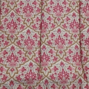 Vintage Ralph Lauren pink floral brown paisley striped full/queen size comforter contemporary modernist bedroom decor