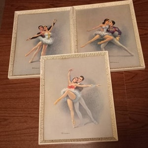 Gina Ballerina Lithograph Print: Mid-Century Modern Dancer Art (12x15)