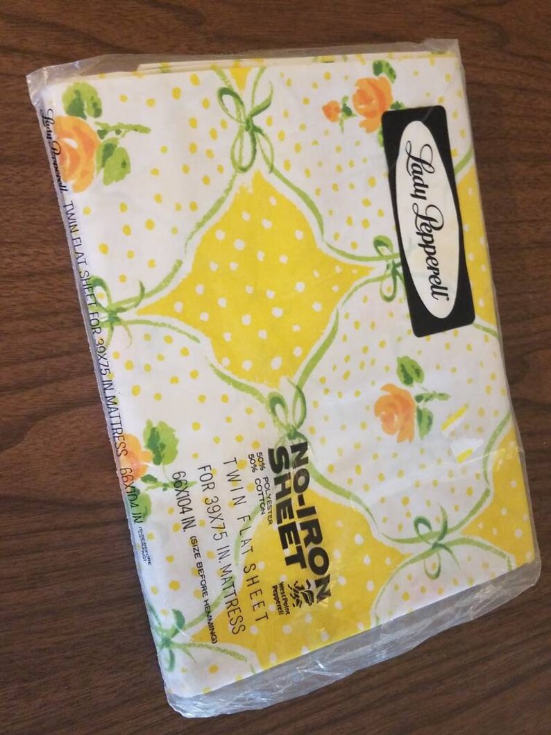Yellow floral/rose sheet set-twin flat/fitted sheet | Etsy
