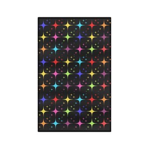 Rainbow atomic starburst kitchen Tea Towel image 2