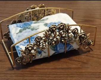 Goldtone Rose Towel Holder: Matson NY Bathroom Decor