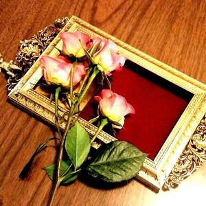 Ornate French Cherub Metal Picture Frame: Scrolled Detail