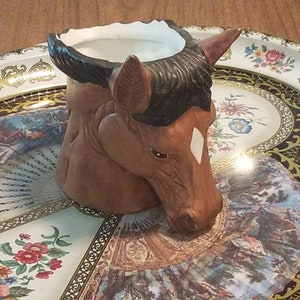 Palomino horse planter mid century modern decor horse lover succulent planter
