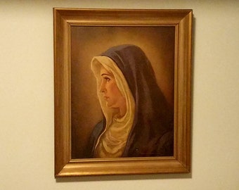 Vintage Warner Sallman Lithograph: Mother Mary Magdalene, 1948