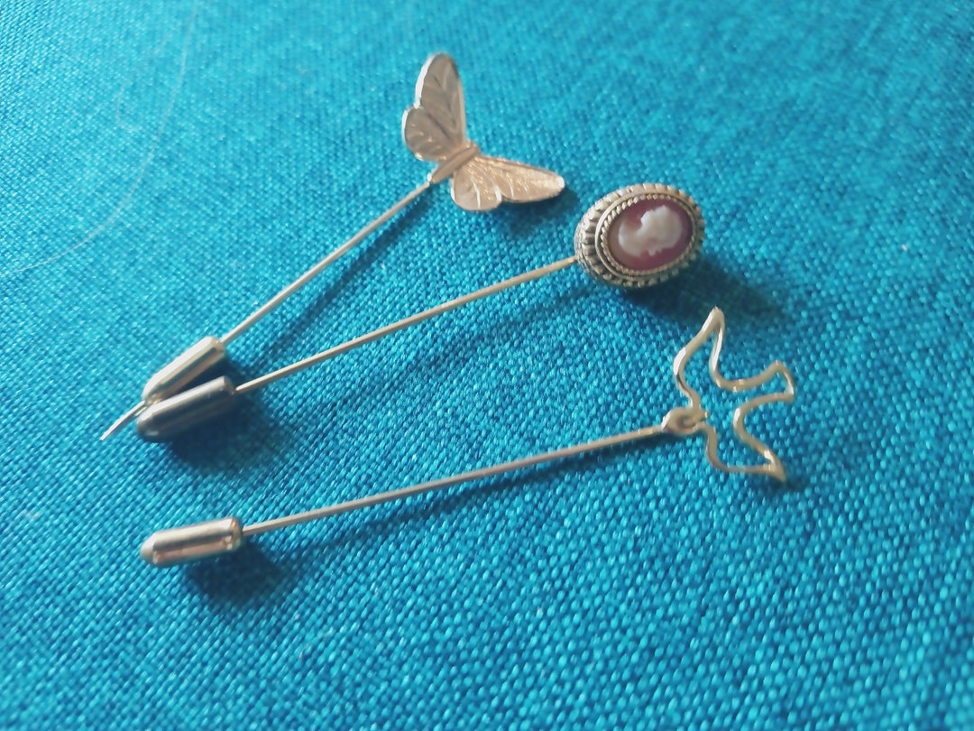 Vintage Mcm Collection Hat Stick Pin/lapel/hat Pins Butterfly Hat Pin