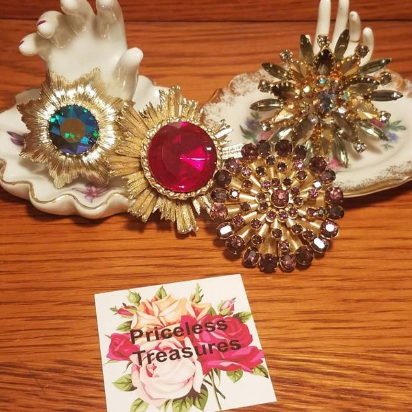 Pick one! Atomic starburst brooches free shipping U.S only