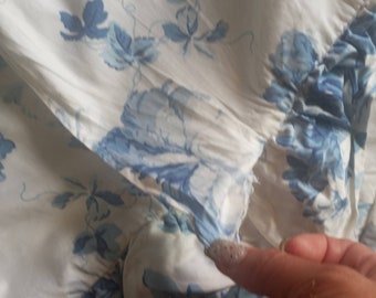 Vintage Ralph Lauren Floral Comforter Set: Blue Rose Ruffled