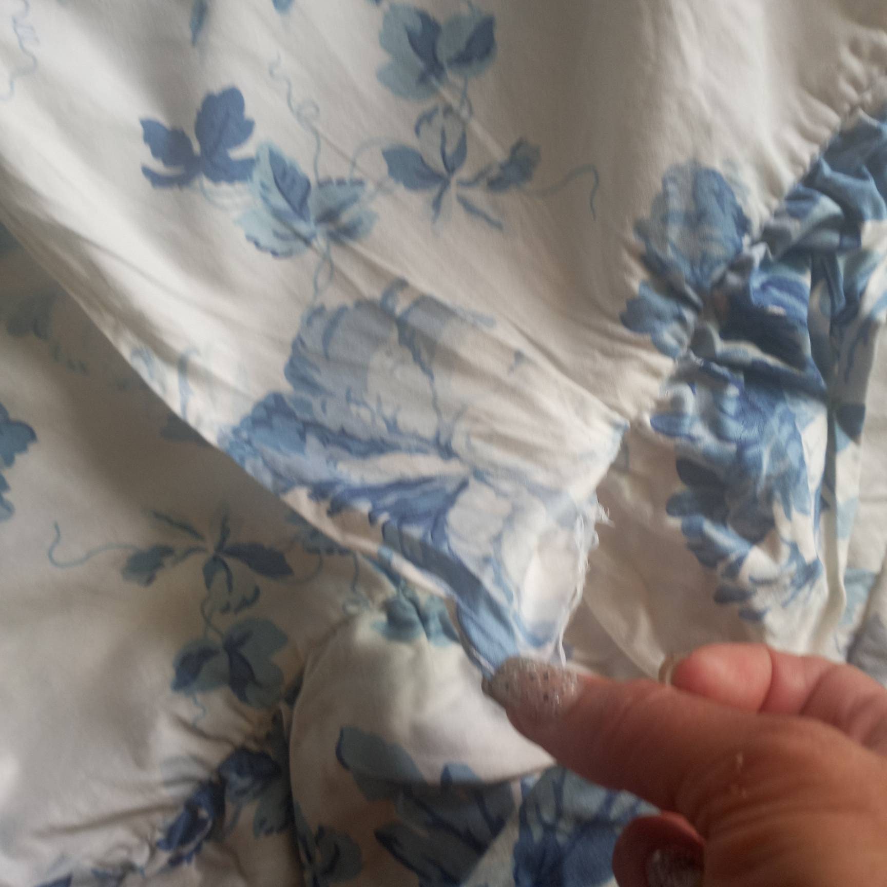 Vintage Ralph Lauren Floral Comforter Set: Blue Rose Ruffled