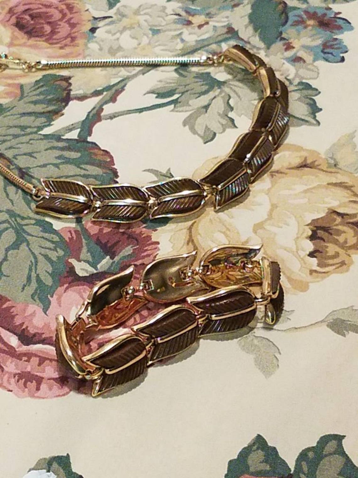 Tulip Flower Crown Trifari Necklace/choker and Bracelet Set Etsy