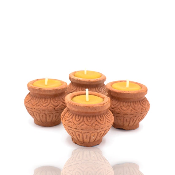 Aromatherapy Candle Jars Wooden Wick - Diwali Candle Gift Set of 2