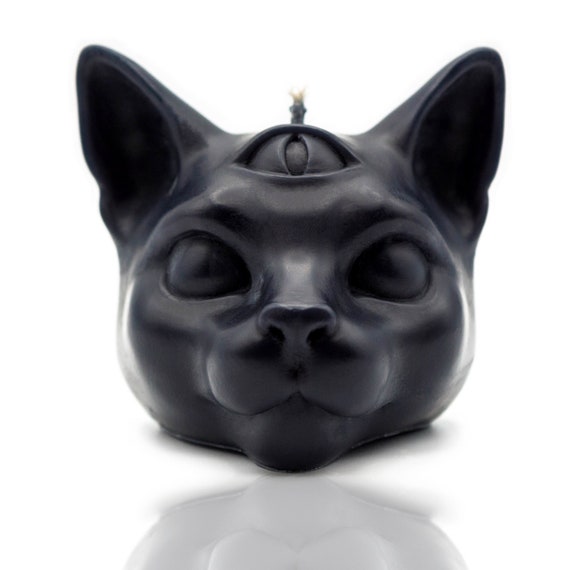 Large Third Eye Obsidian Cat Large Third Eye Obsidian Cat
