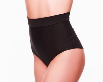 HIGH-WAISTED Black Ravers Shorts Pole Fitness Dancing Festive Exotic Dance Outfit Burlesque Aerial Twerk Wear / More Colours Available