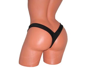 Mini Thong with a V-dip in front and back Pole Dancing Fitness Festive Performance Burlesque Shows Twerk Ravers Wear/More Colours Available/