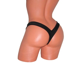 Stretching V-Dip Mini Thong: Pole Dance, Rave, Burlesque