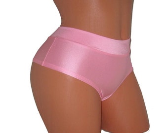 Shorts brasileños de licra rosa: Pole Dance, Burlesque, Rave Wear