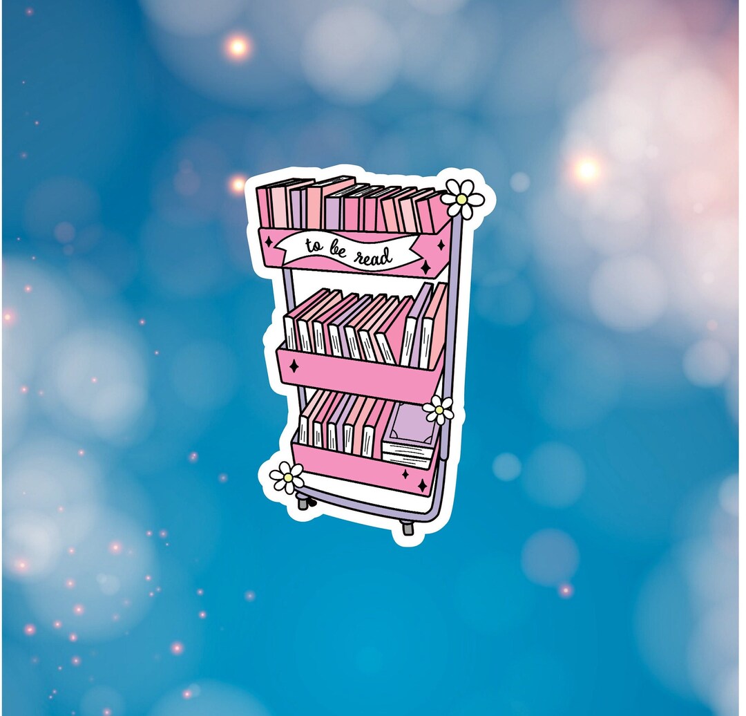 TBR Cart Water Resistant Sticker for Kindles Waterbottle Etsy