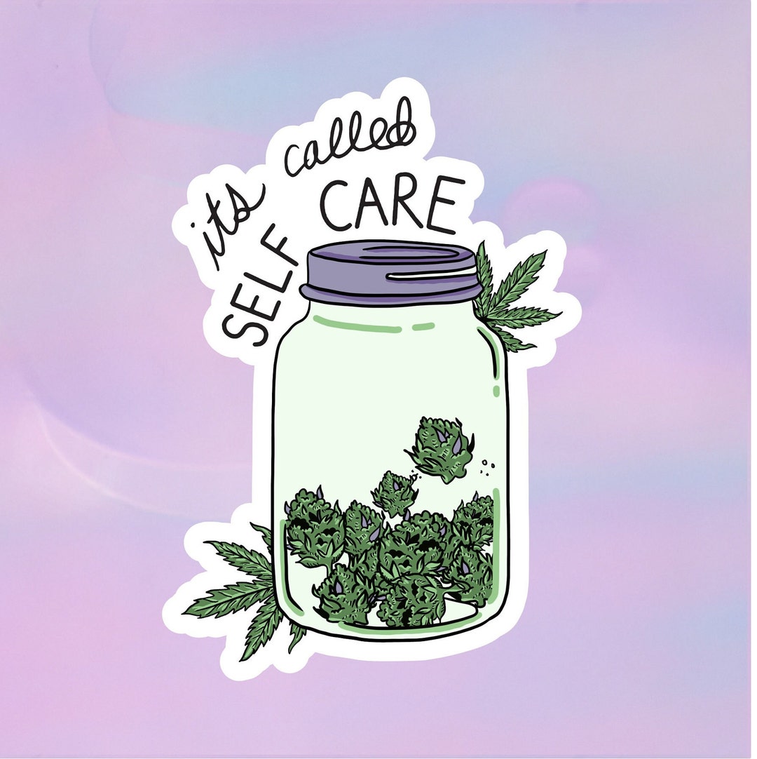 Self Care 420 Water Resistant Stickerfor Kindles, Notebooks, Tablets