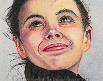 Retrato hecho a mano de tus fotos, a pastel, original, dibujo realista, familia, niños, mascotas