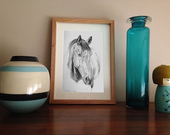 Lámina caballo, Impresión Glicée Fine Art, Arte para decorar, ilustración caballo, decoración de pared