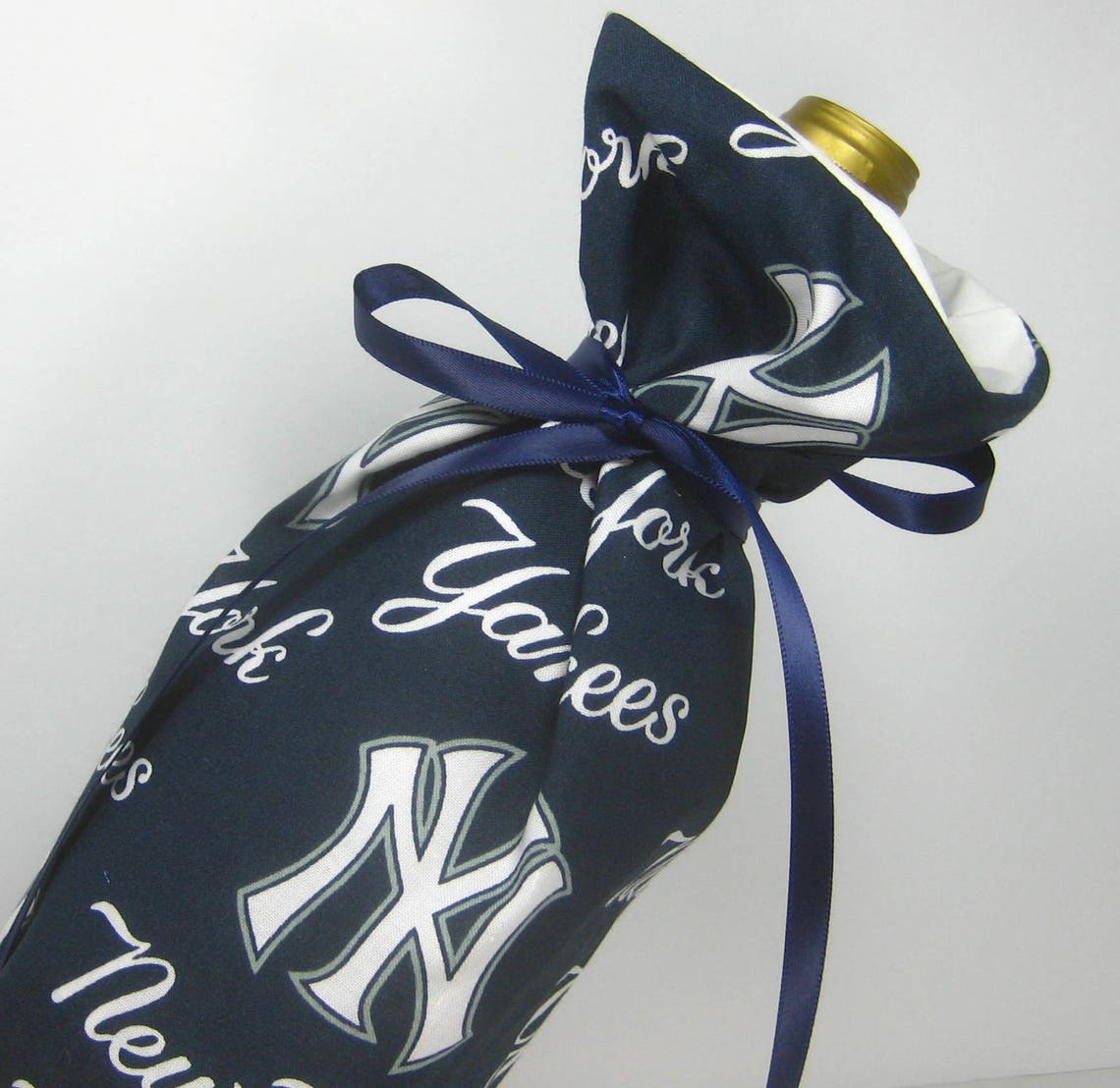 New York Yankees Class Wrap Wine Gift Bag Etsy
