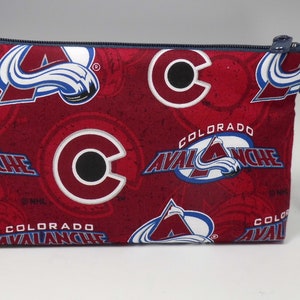 Colorado Avalanche Montego Wristlet Wallet Cosmetic Phone Pouch Made in USA