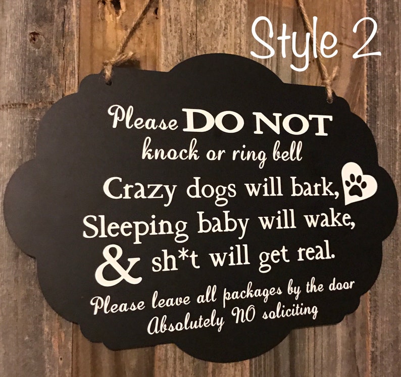 Do Not Knock Sign Barking Dogs Sign Sleeping Baby Sign Door Hangers do-not-knock-sign-barking-dogs-sign-sleeping-baby-sign-door-hangers