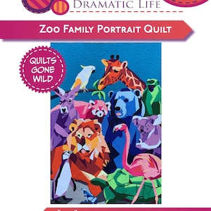 PDF Zoo Familie Portrait Quilt Anleitung