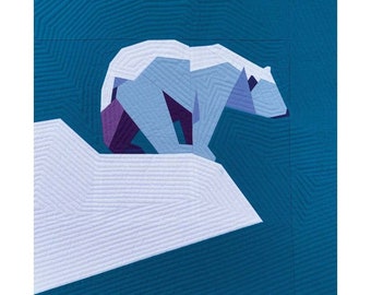 Patrón de bloque de edredón PDF de oso polar