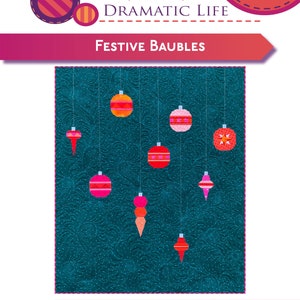 Festive Baubles PDF Quilt Pattern image 1