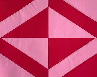 Patrón de bloque de edredón PDF izquierdo y derecho (papel base en piezas)