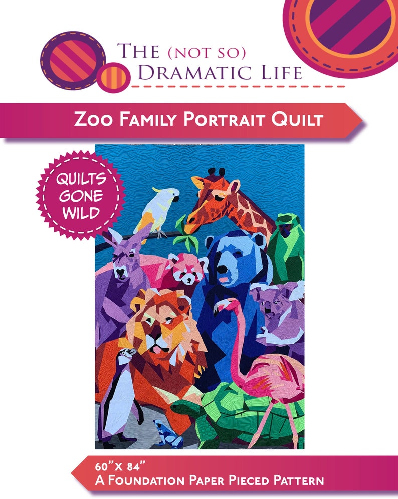 Zoo Family Portrait Quilt Pattern Etsy