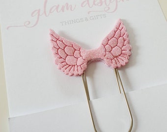 Planner Paperclip Angel in beautiful light pink with glitter