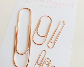 Set of 6 Paperclips Roségold