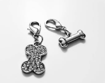 Charms - Bone in silver color