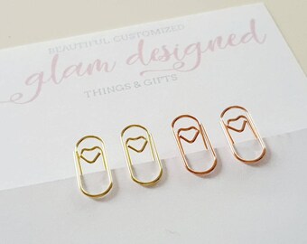 Set of 4 Mini Planner Paperclips in 2 colors