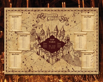 marauders map etsy etsy wedding seating chart