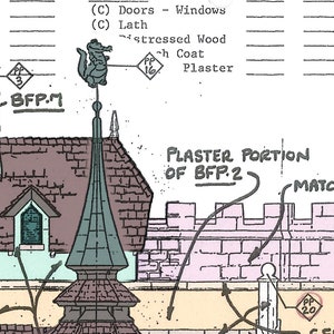 Disneyland Peter Pan's Flight Blueprint Digital image 3