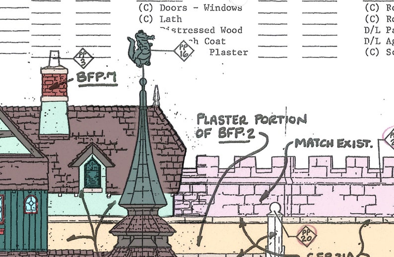 Disneyland Peter Pan's Flight Blueprint Digital image 3