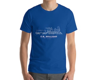 Disneyland's C.K. Holliday Locomotive Line Drawing T-Shirt