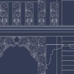 Disneyland Haunted Mansion Colored Blueprint image 5