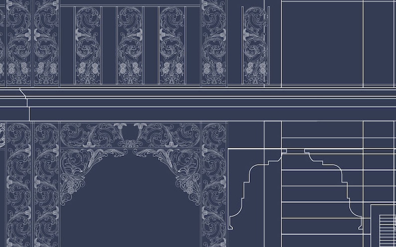 Disneyland Haunted Mansion Colored Blueprint image 5